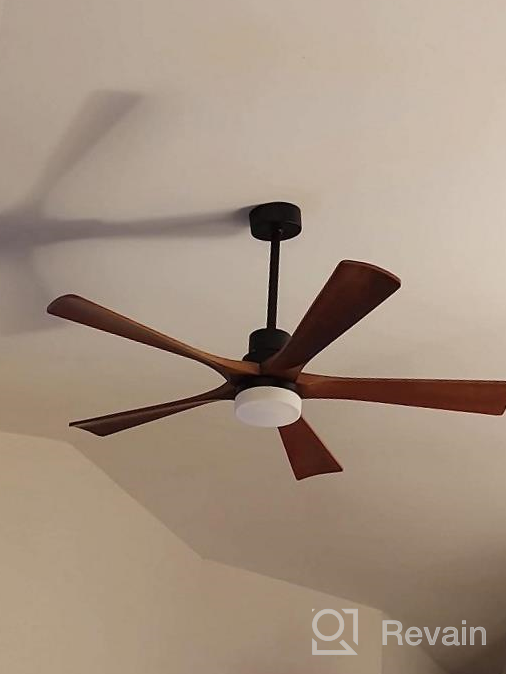 img 1 attached to Ensenior Ceiling Fan With Lights Remote Control, W1-1, 52 Inch, Black, DC Motor review by Chris Tisdale