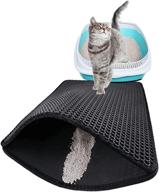 🐾 edkavon cat litter trapping mat with double layer honeycomb design - waterproof, urine proof, non-slip, and easy to clean logo