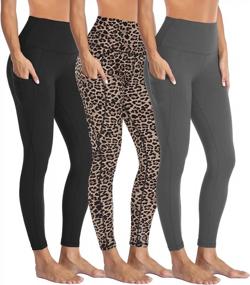 img 2 attached to Get Active With HIGHDAYS Leggings: 3 Pack With Pockets For Women, High Waist Tummy Control Yoga Pants