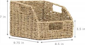 img 2 attached to Sorbus Woven Wicker Baskets - Waterproof Seagrass Material & Built-In Handles - Display Bins For Bathroom, Entryway, Pantry & Closet (2 Pack)