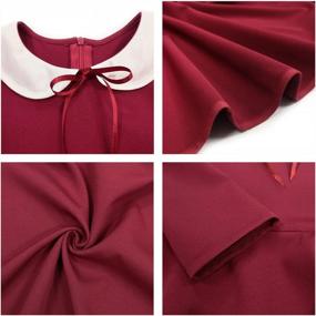 img 1 attached to Adorable Vintage Peter Pan Collar Skater Dress For Girls Aged 2-12 Years!