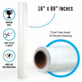 img 3 attached to Transform Your Home With Craftopia'S Waterproof White Wood Grain Vinyl Contact Paper Roll