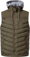 stay warm and stylish this winter with vcansion men's quilted puffer vest with removable hood logo
