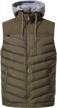 stay warm and stylish this winter with vcansion men's quilted puffer vest with removable hood logo