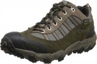 men's oboz tamarack bdry hiking shoe with waterproof technology logo