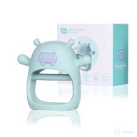 hippo never drop silicone baby teething toy: the perfect sucking solution for infants! logo