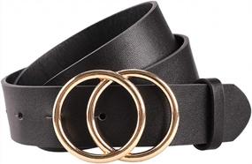 img 4 attached to Stylish Women'S Leather Belt - Soft Faux Leather Waist Belt For Jeans And Dresses By Earnda