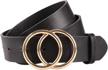 stylish women's leather belt - soft faux leather waist belt for jeans and dresses by earnda logo