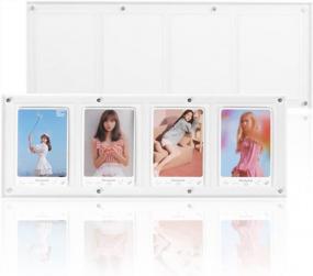 img 4 attached to Baskiss Magnetic Card Holders - 2 Pack Of Clear Protectors For Kpop & Sports Cards (4 Cards)