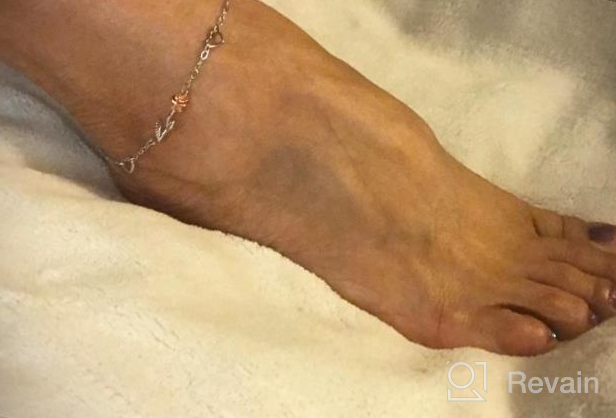 img 1 attached to 18K Gold Plated Rose Flower Adjustable Anklet for 🌹 Women - 3UMeter Gold Anklet, Perfect Gift for Beach Girls review by Kristin Bridges