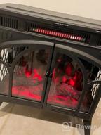 img 1 attached to Kismile 3D Infrared Electric Fireplace Stove Heater With Realistic Flame Effects, Freestanding Portable Indoor Space Heater With Overheating Safety System And Adjustable Brightness review by Laura Hughes