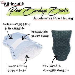 img 1 attached to 🐾 WICKEDPUP Dog Boots Paw Protection: 36ct Disposable Pet Booties for Healing & Recovery, Adjustable Puppy Shoes for Hardwood Floors, Hot Pavement, and Cold Weather