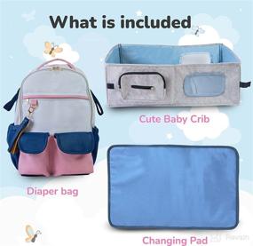 img 3 attached to 👶 Multifunctional Baby Diaper Bag with Changing Station, Changing Mat – Large Travel Backpack for Baby Essentials, Toys, Clothes – Unisex Organizer Diaper Bag