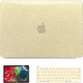 img 4 attached to 🎉 Anban MacBook Pro 13 inch Case 2020-2016 A2338 M1 A2251 A2289 A2159 A1989 A1706 A1708, Glitter Bling Leather Hard Shell Case with Keyboard Cover - Compatible for Release