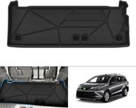 🚗 tgbros custom fit car cargo mat for toyota sienna 2021 2022 (fits without spare tire model only) (fits behind 3rd row only) all weather cargo liner rear trunk liner tray in black logo