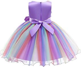 img 3 attached to Stunning Princess Rainbow Birthday 👸 Dresses: Exquisite Pageant Clothing for Girls