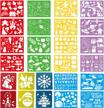 26pcs plastic drawing stencils set for kids with 400+ images - variety of shapes and subjects logo