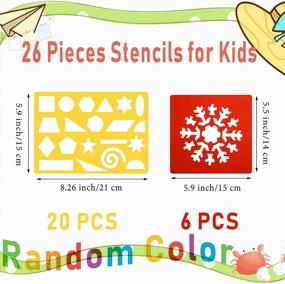 img 3 attached to 26Pcs Plastic Drawing Stencils Set For Kids With 400+ Images - Variety Of Shapes And Subjects