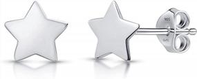 img 4 attached to Women'S 925 Sterling Silver Celestial Stud Earrings By Amberta