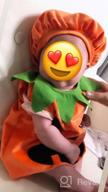 img 1 attached to Toddler Baby Boy Girl Halloween Outfit Pumpkin Bodysuit Halloween Costumes Romper Tops Hat Footies review by Shawn Vennakota