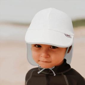 img 2 attached to Детская шляпа от солнца UPF 50+ Защита от ультрафиолетовых лучей Защита от солнца Младенческая летняя шапка для плавания с клапаном на шее Детские шапки для мальчиков и девочек