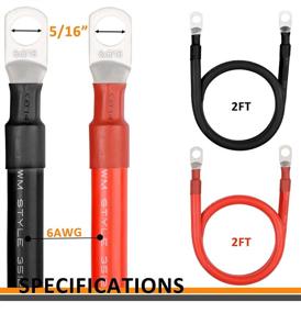 img 3 attached to Screwish Battery Cables Silicone Inverter Car Electronics & Accessories