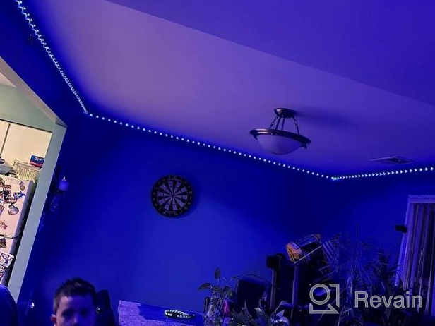 img 1 attached to Tenmiro 32.8Ft RGB LED Smart Music Sync Color Changing Strip Lights With Remote For Bedroom, Kitchen, Home, TV, Parties And Festivals review by Nick Tucker