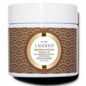 img 4 attached to Exfoliating And Moisturizing Cane Sugar Body & Foot Scrub With Coconut Oil & Honey - LaLicious Brown Sugar Vanilla Extraordinary Whipped Sugar Scrub, Paraben-Free, 16Oz