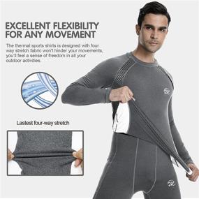 img 1 attached to MEETWEE Men'S Thermal Shirts - Long Sleeve Compression Tops With Fleece Lining For Winter Warmth During Skiing And Running