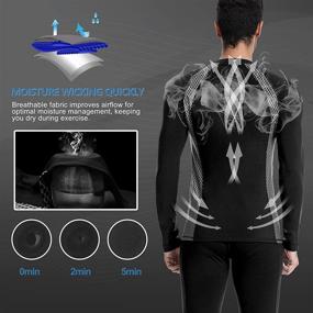 img 2 attached to MEETWEE Men'S Thermal Shirts - Long Sleeve Compression Tops With Fleece Lining For Winter Warmth During Skiing And Running