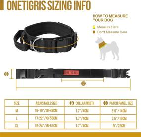 img 2 attached to 🐾 Tough Dog Collars: Tactical Collar with Handle, Military-Style Adjustable Dog Collar Featuring Heavy-Duty Metal Buckle for Training - Large Size (1 Pack) in Black