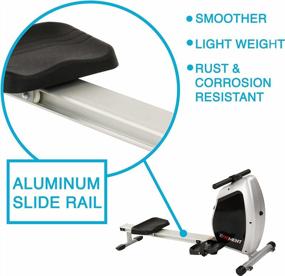 img 2 attached to Aluminum Slide Rail Magnetic Rowing Machine Rower - EFITMENT RW026