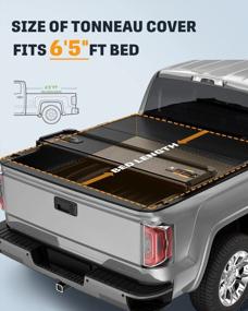 img 3 attached to FINDAUTO Hard Quad Fold Truck Bed Cover Kit For Chevrolet Silverado 1500 2014-2018, For GMC Sierra 3500 HD 2015-2019 Pickup Waterproof Tonneau Covers Top Mount Assembly 6'5"FT Bed Tonneau Covers