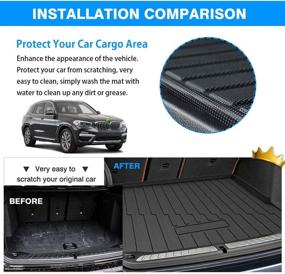 img 1 attached to 🔧 TPO Rear Cargo Liner for BMW G01 X3 2018-2022 All Weather Upgrade Material - Poverty Fit (Excludes X3 xDrive 30e)