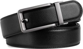 img 3 attached to Men's Leather Ratchet Buckle Adjustable Belts – Finest Accessories at Belts Store