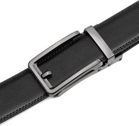 img 1 attached to Men's Leather Ratchet Buckle Adjustable Belts – Finest Accessories at Belts Store