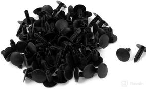 img 2 attached to 🚗 XMHF 100Pcs 4.7mm Hole Plastic Rivets for Car Auto Fender - Black Fastener Push Clips