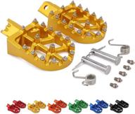 🏍️ cnc aluminum universal foot pegs footpegs footrest pedals for crf70 xr70 crf110 xr110 xr50 crf50 pit bike and most chinese pit bike models (stomp, demon x, wpb, orion, m2r) - gold логотип