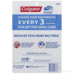 img 3 attached to 🦷 Colgate Toothbrush with Tongue and Cheek Cleaner - Enhanced Oral Care through Toothbrushes & Accessories