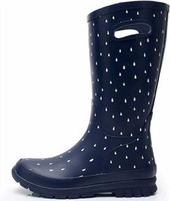 img 3 attached to Women'S Rubber Rain Boots Wide Calf Waterproof Insulated Galoshes Outdoor Durable SOLARRAIN