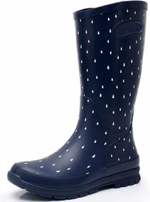 img 4 attached to Women'S Rubber Rain Boots Wide Calf Waterproof Insulated Galoshes Outdoor Durable SOLARRAIN