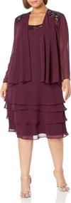 img 4 attached to S L Fashions Womens Plus Size Chiffon Women's Clothing : Dresses