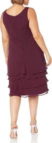 img 1 attached to S L Fashions Womens Plus Size Chiffon Women's Clothing : Dresses