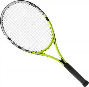 img 3 attached to Теннисная ракетка KEVENZ для взрослых, теннисная ракетка из углеродного волокна с сумкой для переноски, легкая и ударопрочная