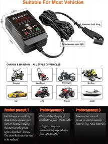 img 1 attached to Keep Your Vehicles Running Smoothly With Suuwer 1.25-Amp Trickle Battery Charger: Fully-Automatic, Smart Maintenance For 6V/12V Batteries