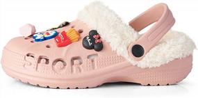 img 3 attached to Comfortable And Stylish Fur-Lined Clogs For Kids: Perfect For Home And Garden Activities