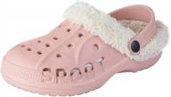 comfortable and stylish fur-lined clogs for kids: perfect for home and garden activities logo