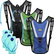 hydration backpack pack - 3 pack with 2l water bladder for hiking, running, cycling, camping - water rucksack for hydration with hydration bladder - biking water backpack логотип