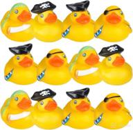 🦆 pack of 12 pirate rubber duckies by artcreativity - 2 inch cute duck bath tub and pool toys ideal for pirate-themed parties and celebrations - fun decorations, carnival supplies, party favor logo