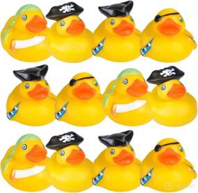 img 4 attached to 🦆 Pack of 12 Pirate Rubber Duckies by ArtCreativity - 2 inch Cute Duck Bath Tub and Pool Toys Ideal for Pirate-Themed Parties and Celebrations - Fun Decorations, Carnival Supplies, Party Favor